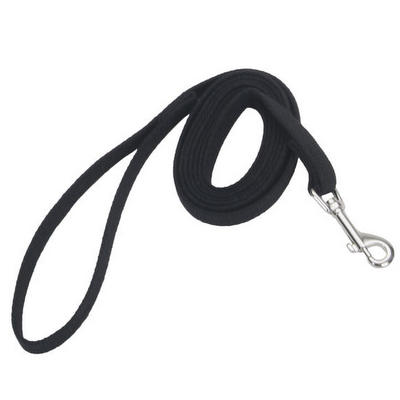 COASTAL Train Right! Cotton Web Leash Black 5/8" x 15'