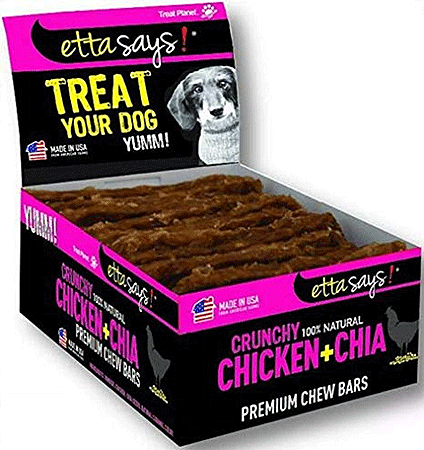 ETTA SAYS Premium Chew Bars - Chicken + Chia - 12ct