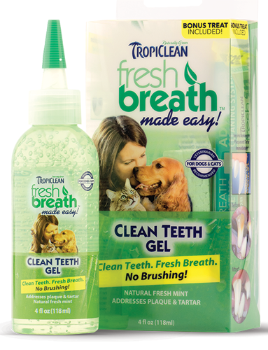 [TC00100] TROPICLEAN FreshBreath Clean Teeth Gel Kit 4oz