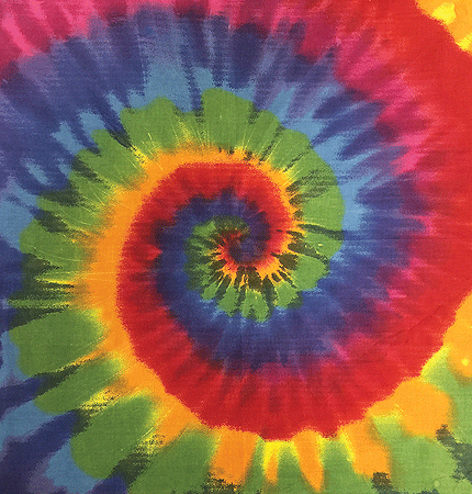 [BAN150] BANDANNA Tie Dye Rainbow - 12 Pack