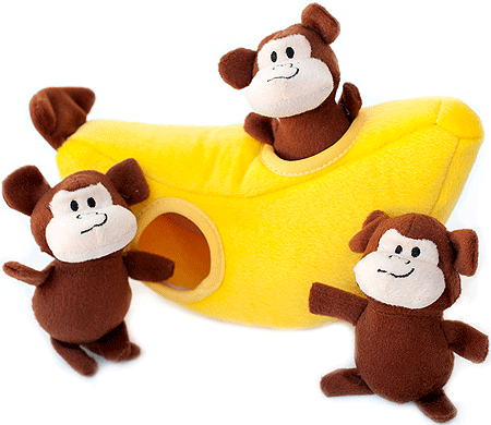 [ZP01229] ZIPPYPAWS Zippy Burrow Monkey 'n Banana