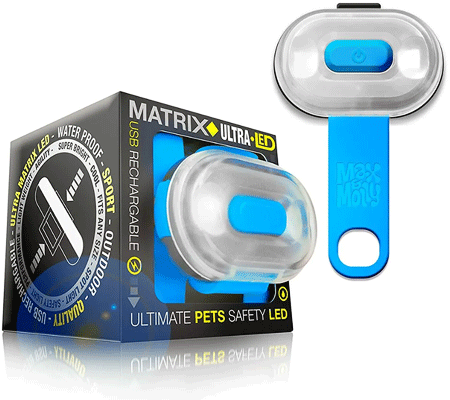 [MAX01458] *MAX&MOLLY Ultra Bright LED Pet Light (Cube Pkg) Blue