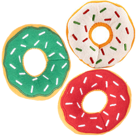 [ZPH01725] ZIPPY PAWS Holiday Miniz 3-Pack Donutz