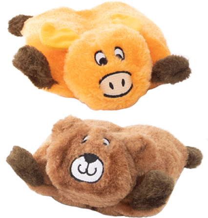 [ZP01947] ZIPPY PAWS Squeakie Pad 2-Pack Bear & Moose