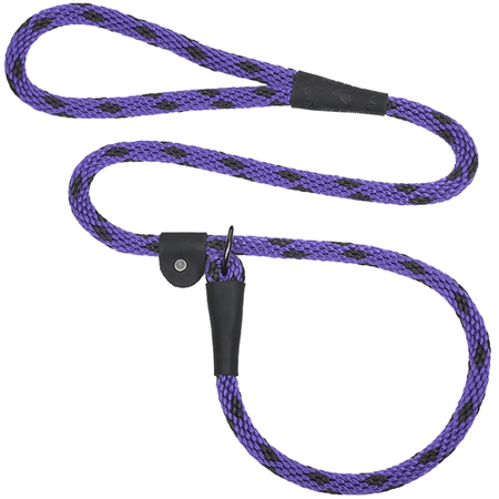 [MEN026 BI PURPLE] MENDOTA Slip Lead 3/8" x 6' Black Ice Purple