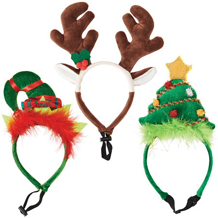 [EH58485] ETHICAL/SPOT Holiday Headbands Asst 12pc clipstrip