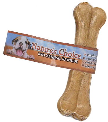 [LP04710] LOVING PETS Pressed Rawhide Bone 10"