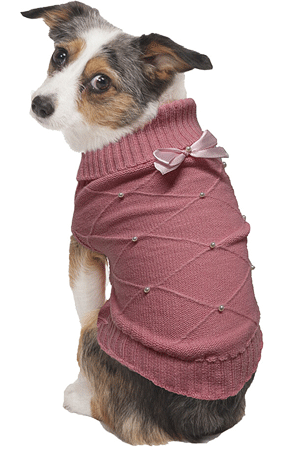 [FP60394 XS] *FASHION PET Flirty Pearl Sweater Pink XS