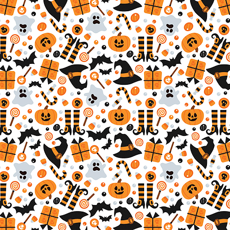 [BAN530] BANDANNA Halloween Witches & Hats 12pk