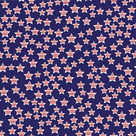 [BAN596] BANDANNA Patriotic American Stars