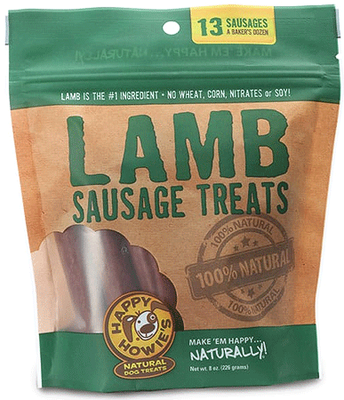 [HAP12003] HAPPY HOWIE'S Baker's Dozen Lamb Sausage Treats 4"