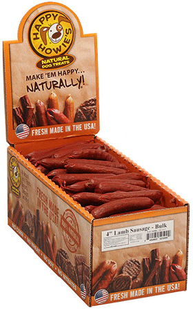 [HAP52500] HAPPY HOWIE'S Lamb Sausage 4" Bulk 80ct