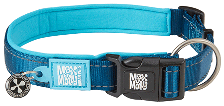 [MAX01754] *MAX&MOLLY Smart ID Dog Collar Matrix Blue L 15-25"