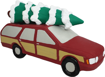 [MPH17057] MULTIPET Holiday Station Wagon w/Tree 7.5"