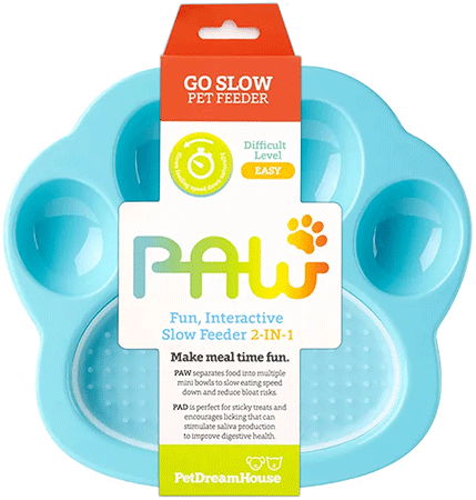 [PDH43092] *PetDreamHouse PAW Mini 2-in-1 Slow Feeder & Lick Pad Blue