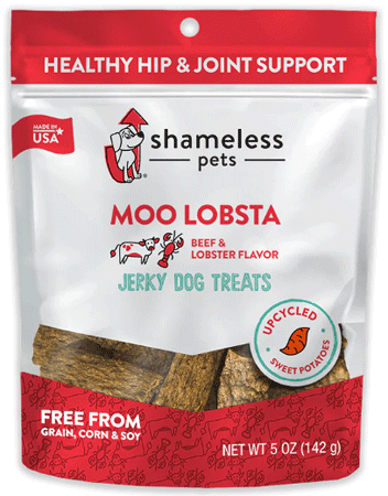 [SHP89722] *SHAMELESS PETS Jerky Bites Moo Lobsta 5oz