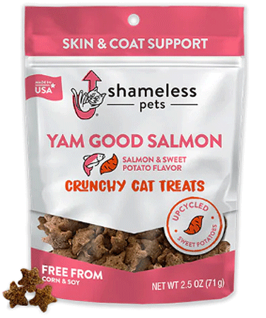 [SHP89766] SHAMELESS PETS Crunchy Yam Good Salmon Cat Treats 2.5oz