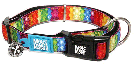 [MAX01585] *MAX&MOLLY Smart ID Dog Collar Jelly Bears M 13-21"