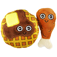 [MAD06526] MAD CAT Chicken & Waffles Cat Toys 2pk