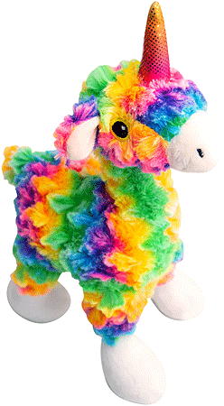 [SNG96282] SNUGAROOZ Rainbow Llama Mia 10"