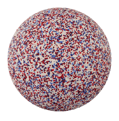 [JPH72069 RWB] JOLLYPET Holiday Soccer Ball Summer Fireworks 6in