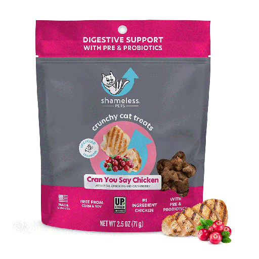 [SHP73731] SHAMELESS PETS Crunchy Cat Treats Cran You Say Chicken 2.5oz