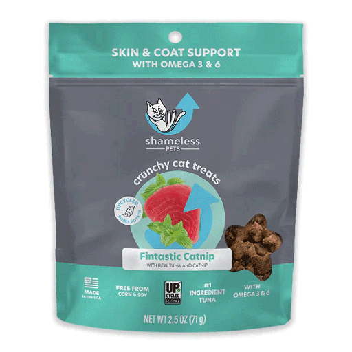 [SHP73776] SHAMELESS PETS Crunchy Cat Treats Fintastic Catnip 2.5oz