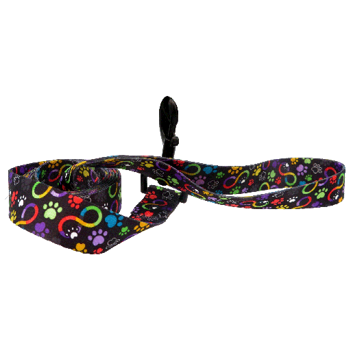 [EE00441] ERNIE ELS Leash 6' x 1" Black Paws & Infiniti