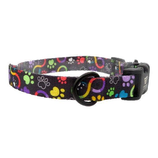 [EE00474] ERNIE ELS Collar Black Paws & Infiniti Small 