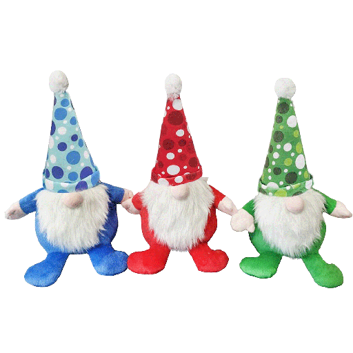 [MPH17961] MULTIPET Holiday Gnomes w/ Polka Dots 12"