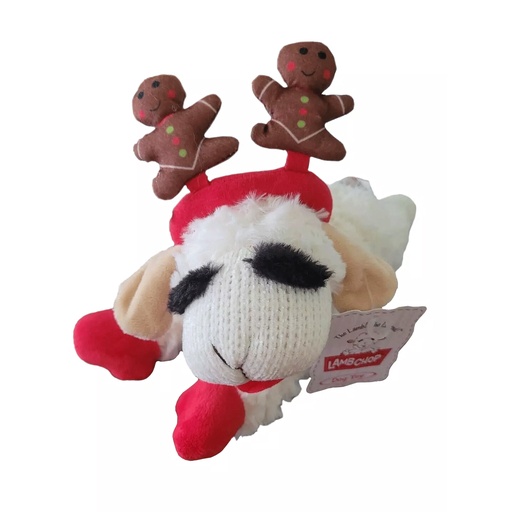 [MPH53602] MULTIPET Holiday Lamb Chop w/Gingerbread Antlers 10"