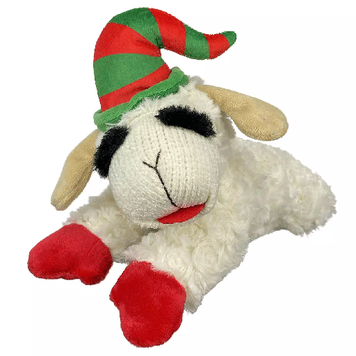 [MPH53601] MULTIPET Holiday Lamb Chop w/Elf Hat 10"