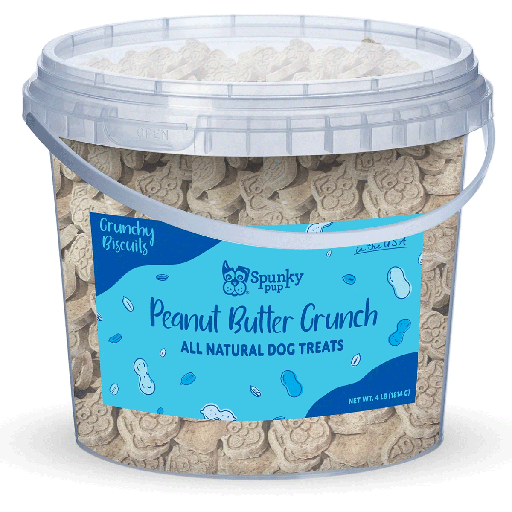 [SKP12042] SPUNKY PUP Bucket Of Biscuits Peanut Butter Crunch 4lb