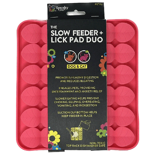 [SKP82572] SPUNKY PUP Slow Feeder & Lick Pad Duo Petal