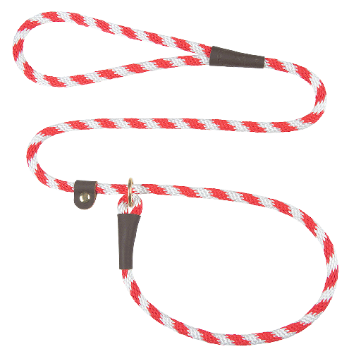 [MEN026 RED WHT] MENDOTA Slip Lead 3/8" x 6' Red & White