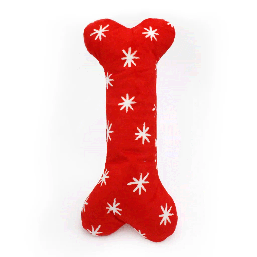 [ZPH01793] ZIPPY PAWS Holiday Jigglerz - Festive Bone