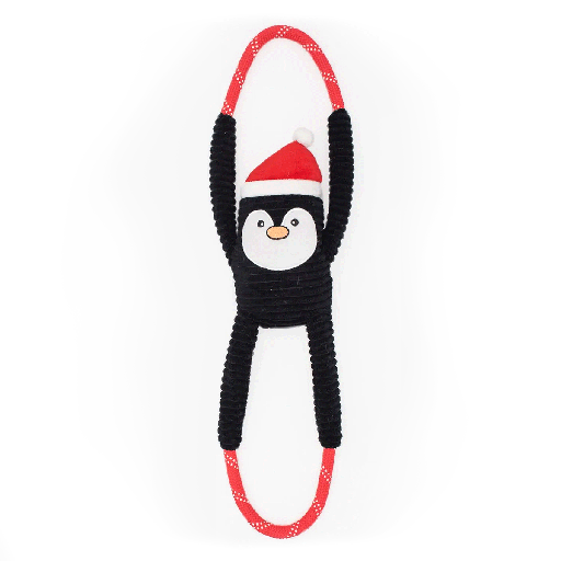 [ZPH01783] ZIPPY PAWS Holiday RopeTugz Penguin