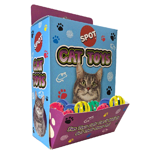 [E52212] ETHICAL/SPOT Cat Display - Slotted Balls 72pc