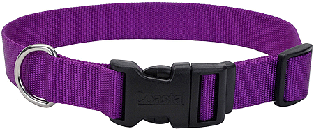 [CA6401 PURPLE] COASTAL TUFF Adjustable Dog Collar 5/8x10-14 Purple