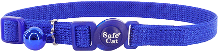 [CA7001 BLUE] COASTAL Safe Cat Adjustable Collar 3/8x8-12 Blue