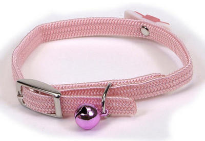 [CA07751 PINK] COASTAL Li'l Pals Reflective Kitten Collar w/Bow - Pink