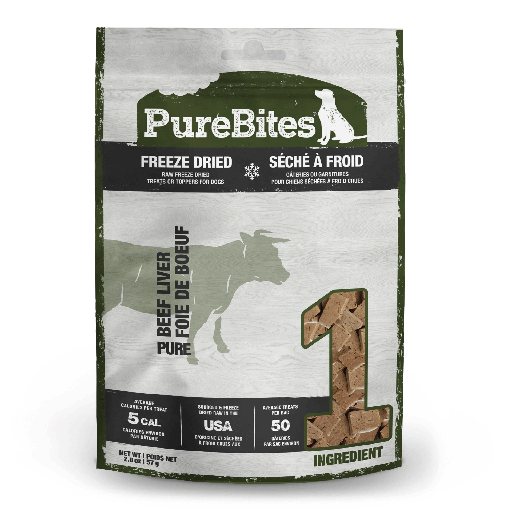 [PB00002] PURE BITES Freeze Dried Beef Liver 2oz