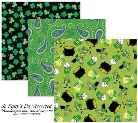 [BAN400] BANDANNA St Patty's Day Assorted