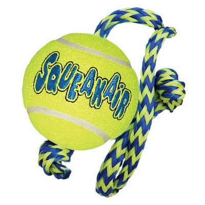 [KNG77497] KONG Air Dog Squeaker Ball w/Rope M