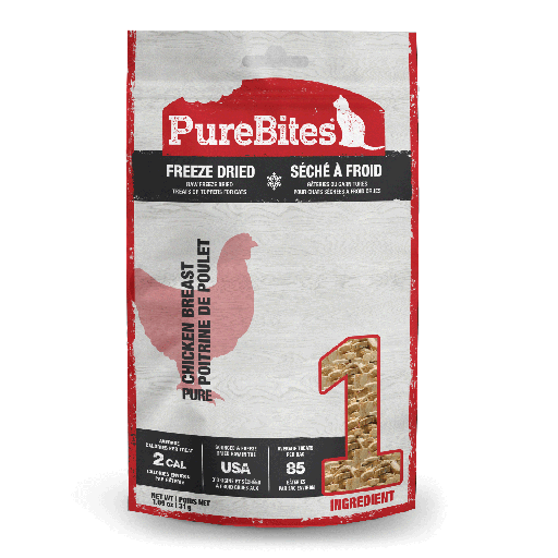 [PB00088] PURE BITES Cat Treats Freeze Dried Chicken 1.09oz