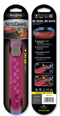 [NZ02431] *NITE IZE Nite Dawg LED Collar Cover Pink