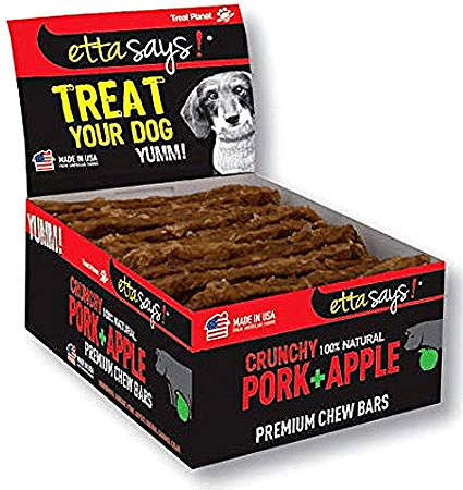 [TP00561] ETTA SAYS Premium Chew Bars - Pork + Apples - 12ct