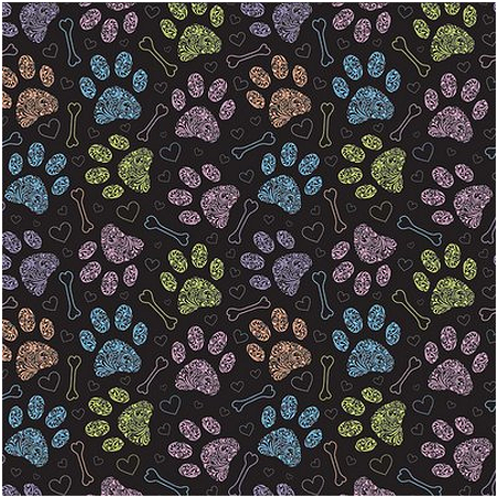 [BAN339] BANDANNA Colorful Paws