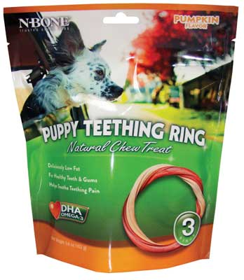 [NB11302] N-BONE Puppy Teething Ring Pumpkin 3pk