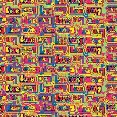 [BAN221] BANDANNA Retro Love - 12 pack